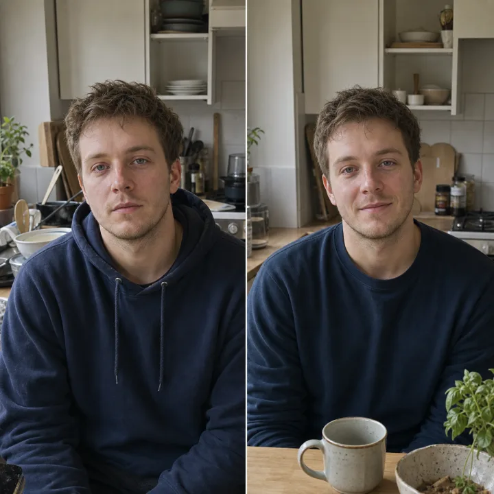 Tom R., before and after